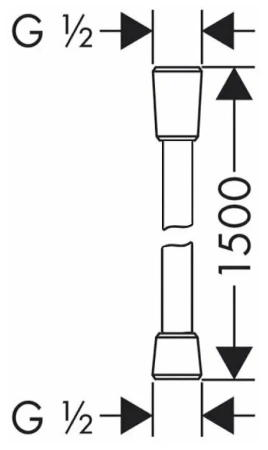 Шланг душевой Lemark (LE8025P-Black) ПВХ, 150 см, TURN-FREE